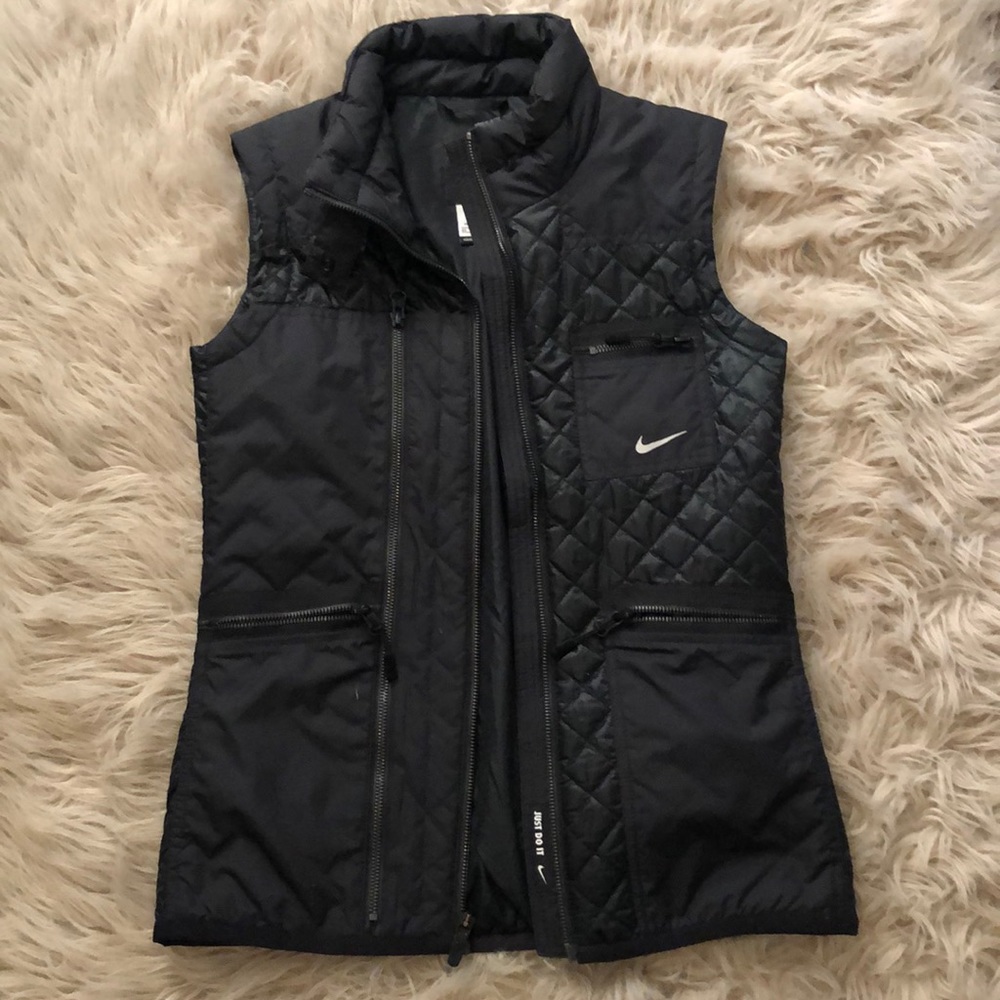 Black quilted Nike vest